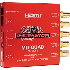Decimator MD-QUAD Quad Split Multi-View SD/HD/3G-SDI & HDMI Outputs Version 3