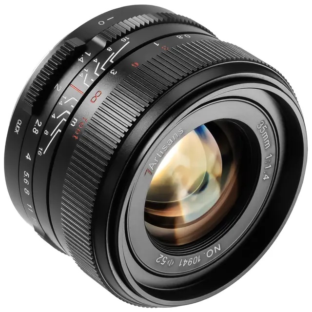 7Artisans 35mm f/1.4 Mk III Canon RF-mount. Full frame. Sort 