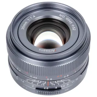 7Artisans 35mm f/1.4 Mk III Sony E-mount. Full frame. Titanium Grå