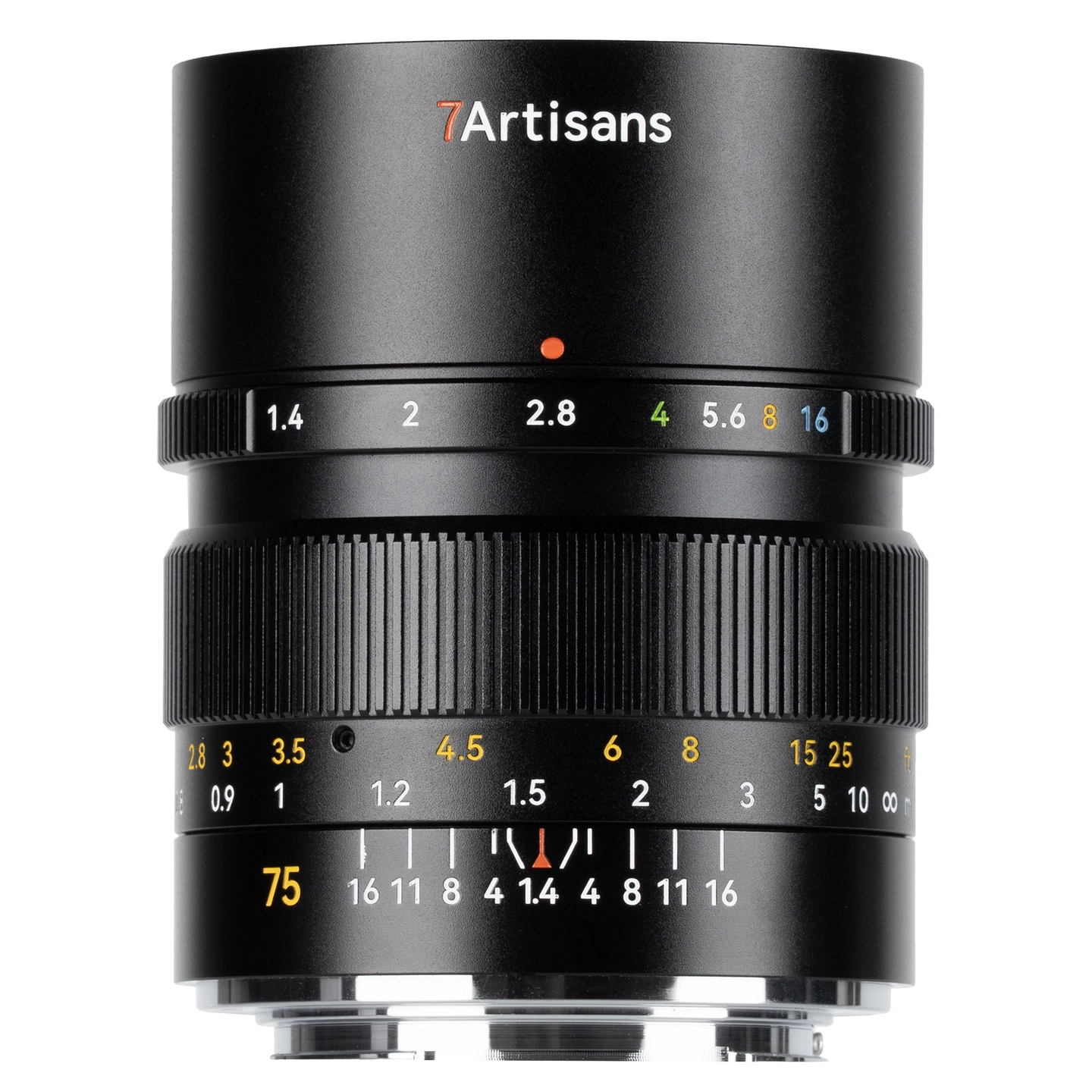 7Artisans 75mm f/1.4 E Til Sony E-fatning. Fullformat. Sort