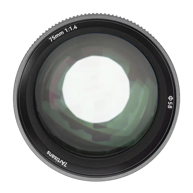 7Artisans 75mm f/1.4 E Til Sony E-fatning. Fullformat. Sort 