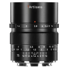 7Artisans 75mm f/1.4 Z Til Nikon Z-fatning. Fullformat. Sort