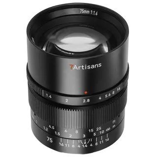 7Artisans 75mm f/1.4 Z Til Nikon Z-fatning. Fullformat. Sort
