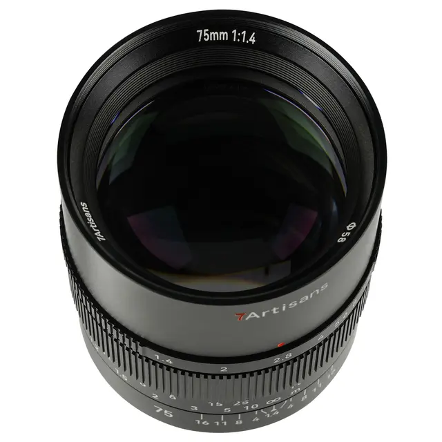 7Artisans 75mm f/1.4 Z Til Nikon Z-fatning. Fullformat. Sort 