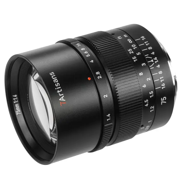 7Artisans 75mm f/1.4 Z Til Nikon Z-fatning. Fullformat. Sort 
