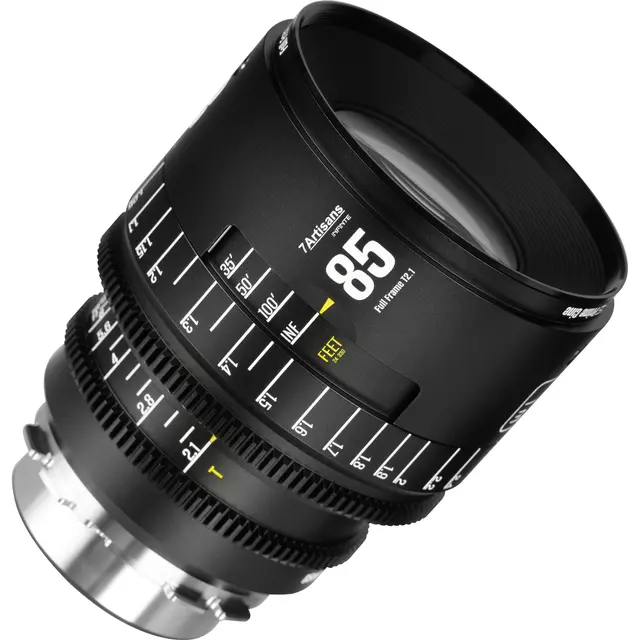 7Artisans INFINTE 85mm T2.1 Cine Lens ARRI PL, Black 