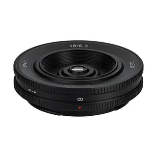 7Artisans 18mm f/6.3 II Pancake Fujifilm X-mount. Sort