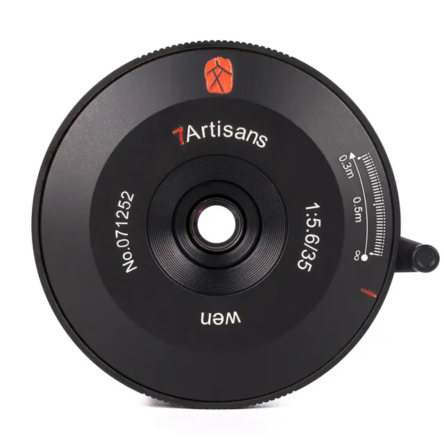 7Artisans 35mm f/5.6 Pancake Til M-fatning. Sort 