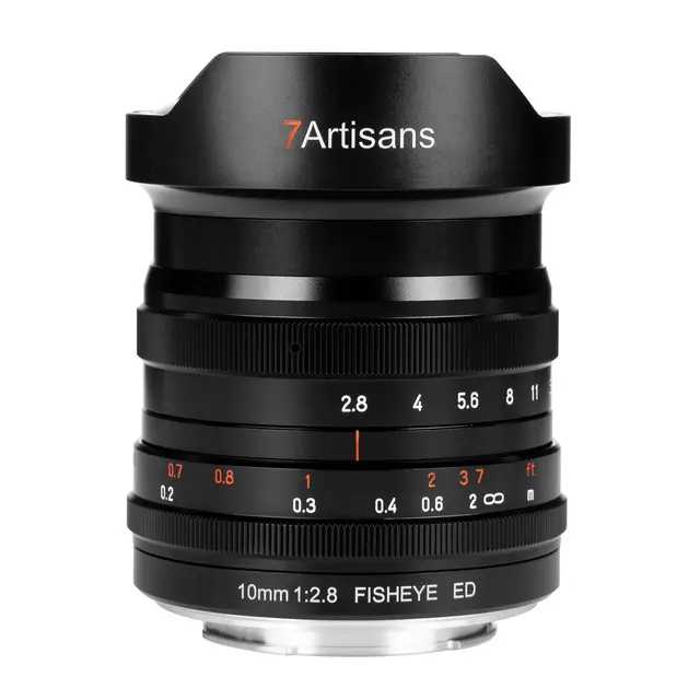 7Artisans 10mm f/2.8 Fisheye RF-mount. Sort 