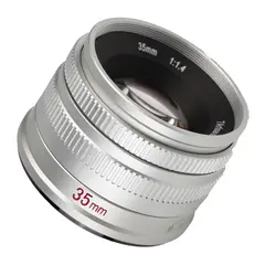 7Artisans 35mm f/1.4 APS-C Fujifilm X-mount. Sølv