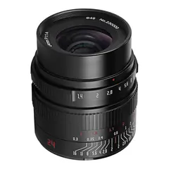 7Artisans 24mm f/1.4 Nikon Z-mount APS-C. Sort. De-Clicked