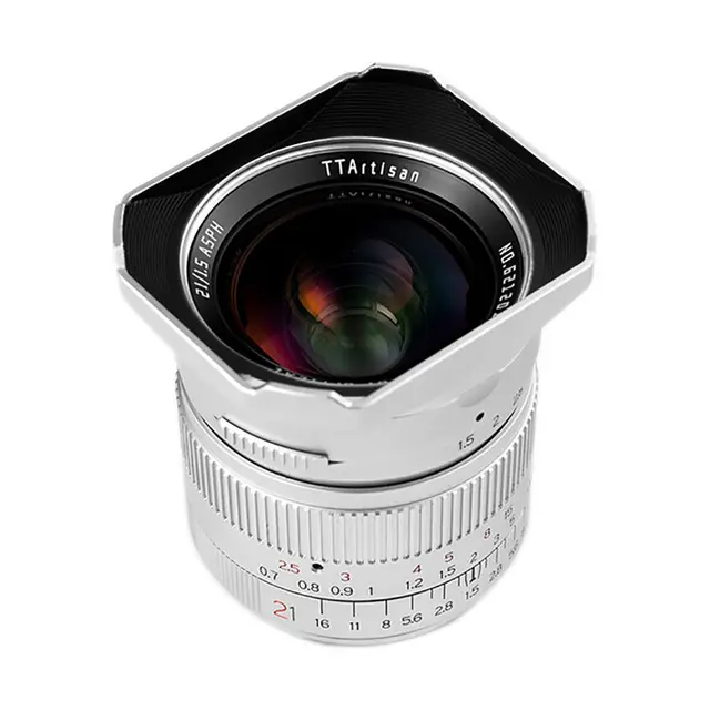 TTArtisan 21mm f/1.5 Til M-fatning. Sølv 