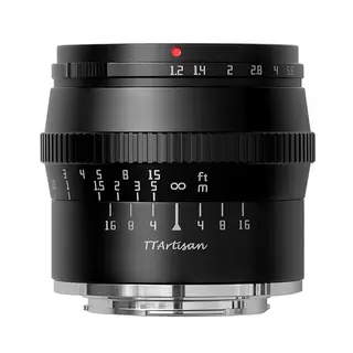 TTArtisan 50mm f/1.2 MFT Micro Four Thirds. Sort