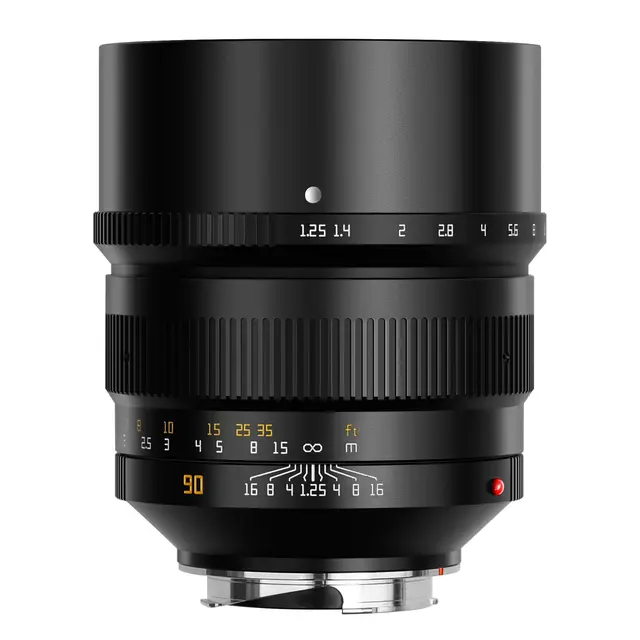TTArtisan 90mm f/1.25 Til M-fatning. Sort 
