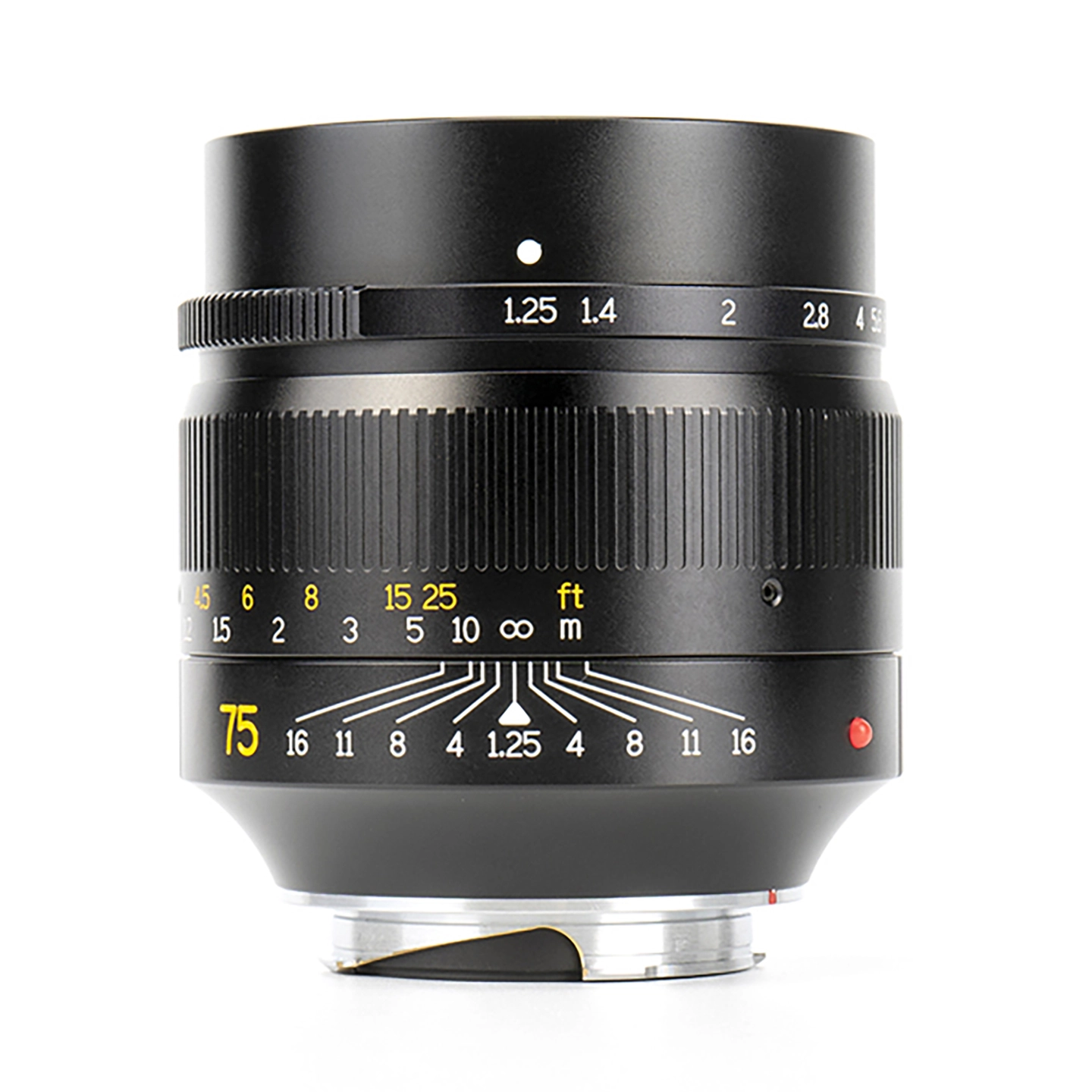 7Artisans 75mm f/1.25 Til Leica M-fatning. Sort