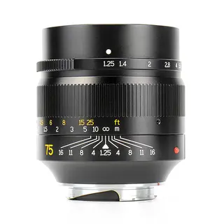 7Artisans 75mm f/1.25 Til M-fatning. Sort