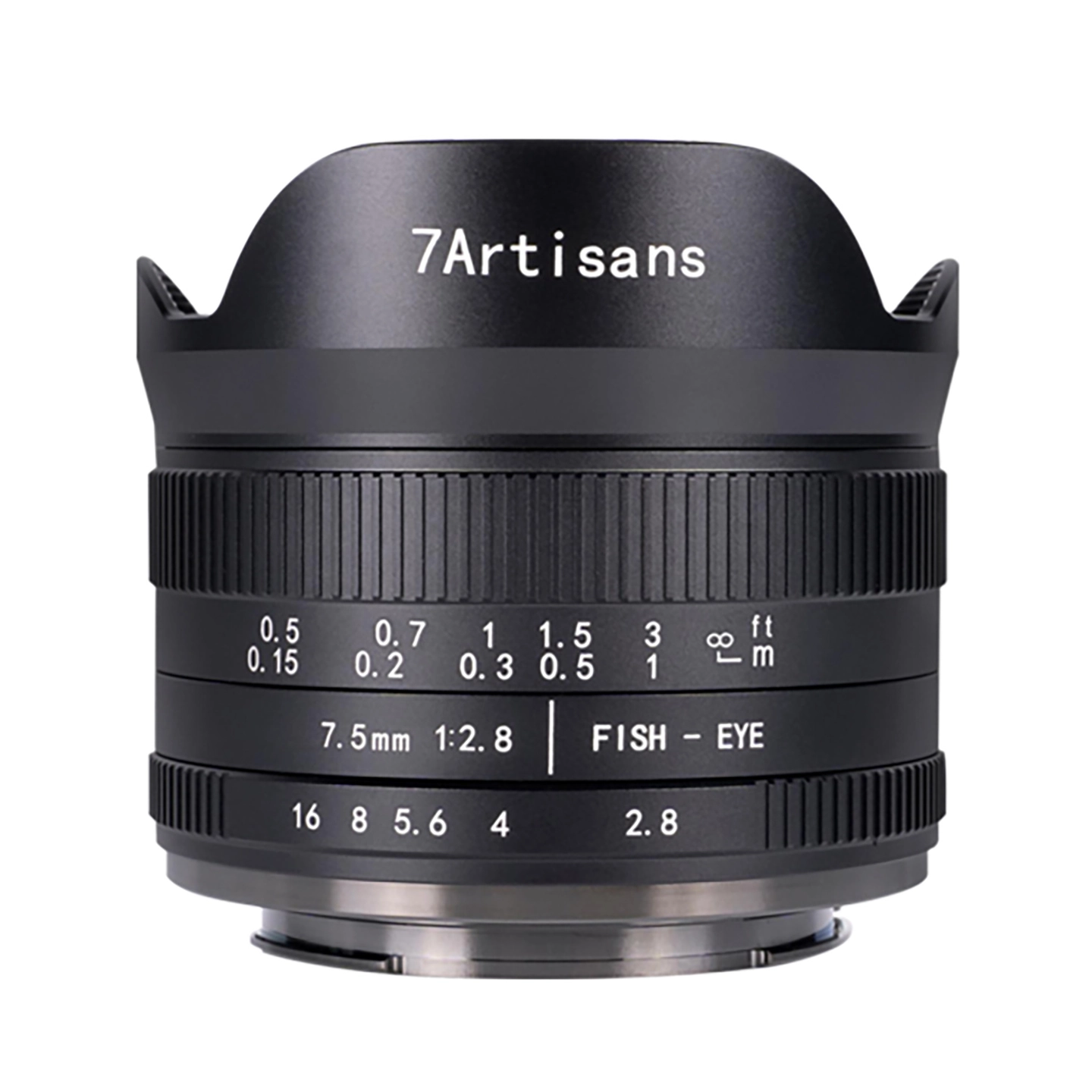 7Artisans 7,5mm f/2.8 II Fisheye E-mount. Sort