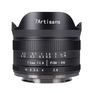 7Artisans 7,5mm f/2.8 II Fisheye E-mount. Sort