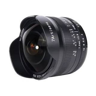 7Artisans 7,5mm f/2.8 II Fisheye Fujifilm X-mount. Sort