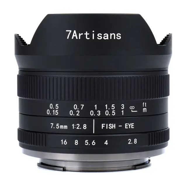 7Artisans 7,5mm f/2.8 II Fisheye RF mount. APS-C. Sort 