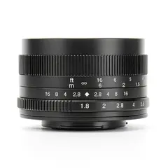 7Artisans 50mm f/1.8 Fujifilm X-mount. Sort