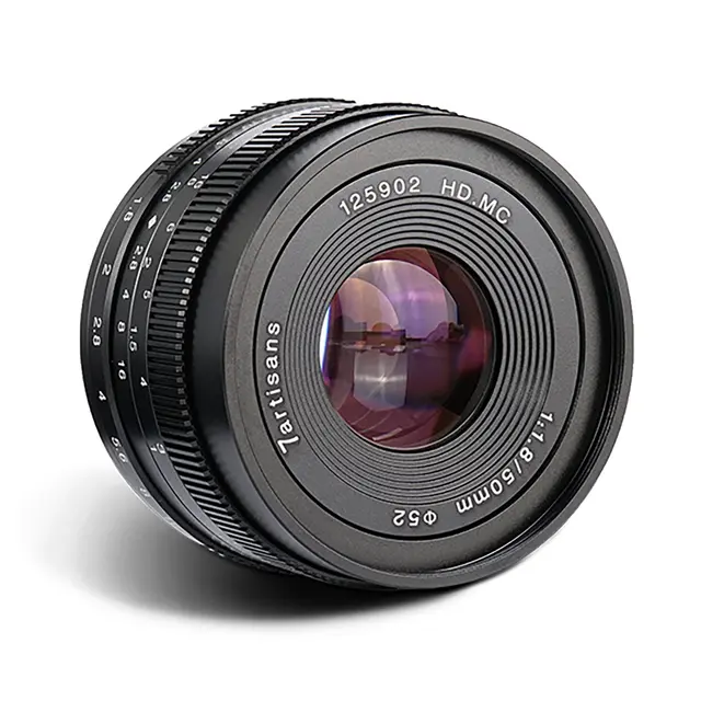 7Artisans 50mm f/1.8 Fujifilm X-mount. Sort 