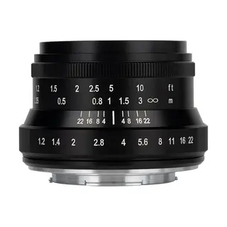 7Artisans 35mm f/1.2 II Fujifilm X-mount. Sort