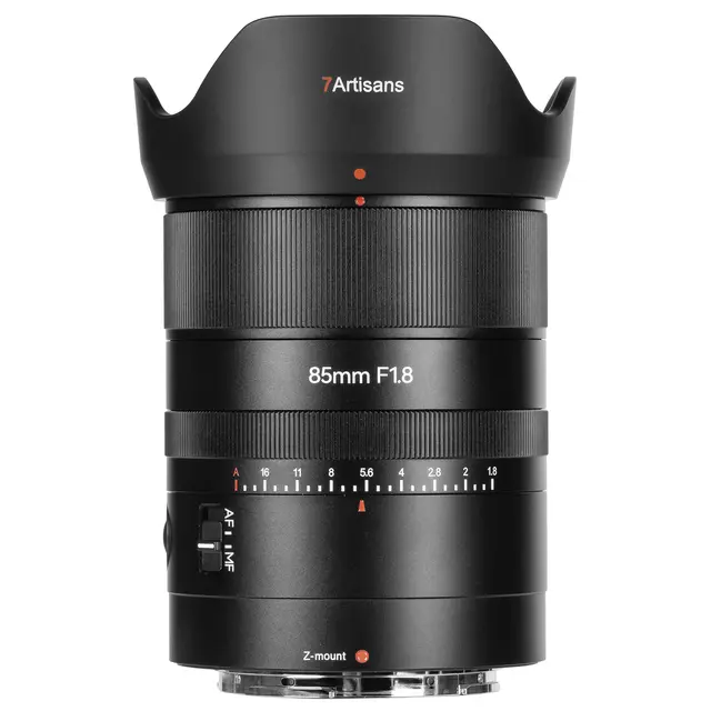 7Artisans AF 85mm f/1.8 Nikon Nikon Z-mount. Full frame. Sort 