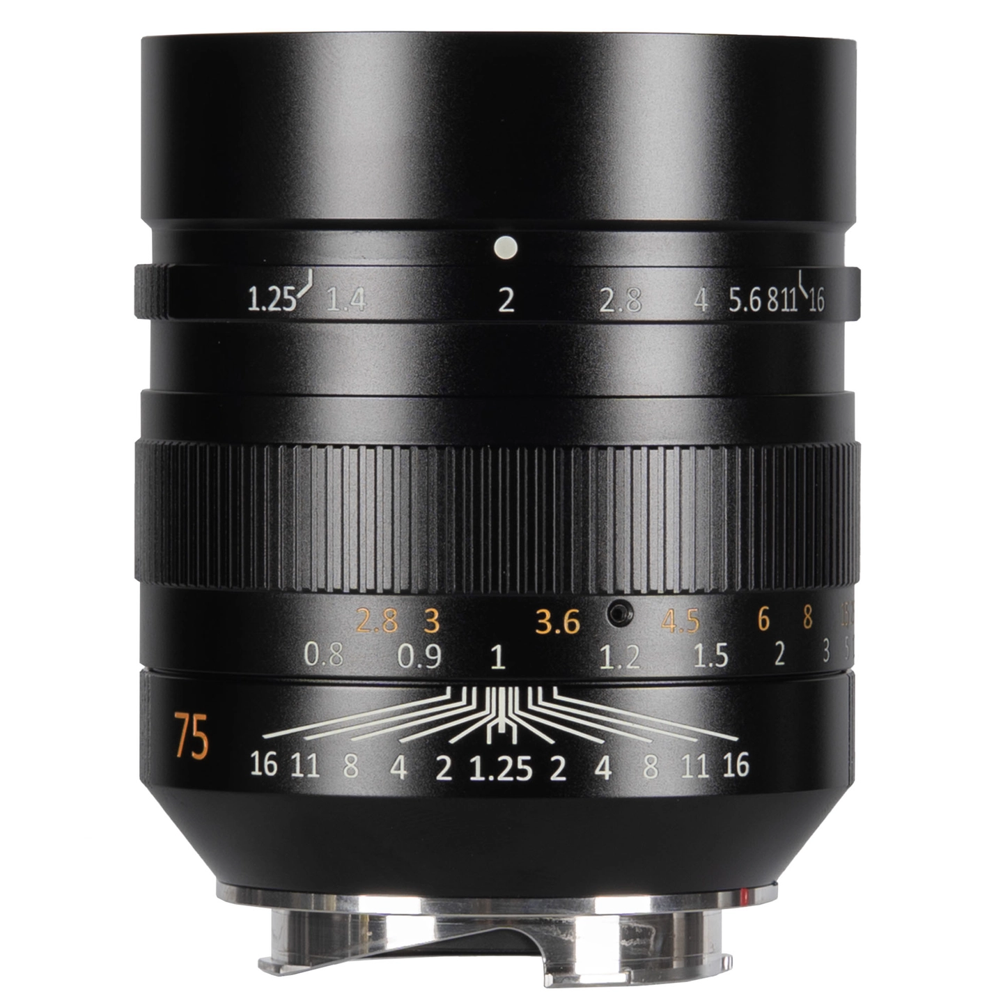 7Artisans 75mm f/1.25 II Til Leica M-fatning. Sort