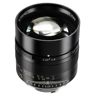 7Artisans 75mm f/1.25 II Til Leica M-fatning. Sort