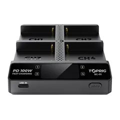 Accsoon Hurtiglader TopRig 100W 4-Bay NP-F