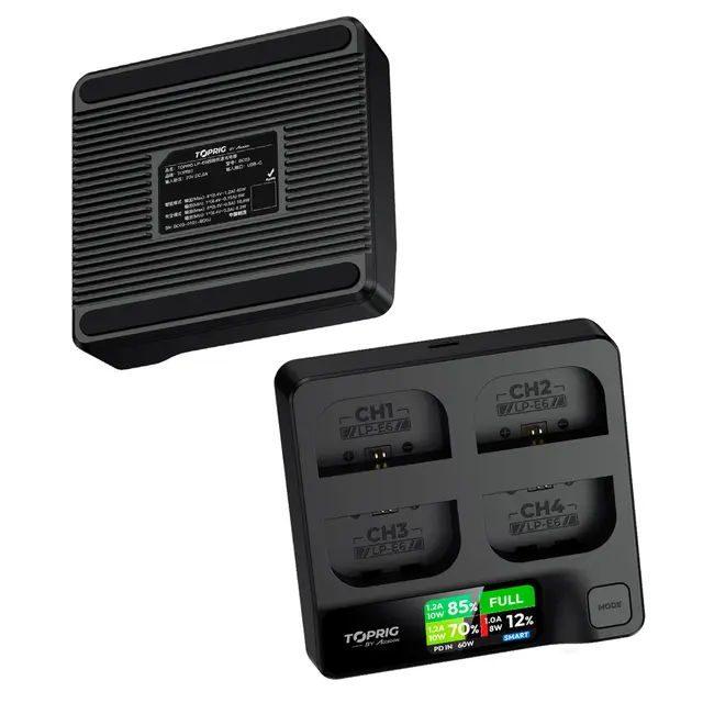Accsoon Hurtiglader TopRig 100W 4-Bay LP-E6 