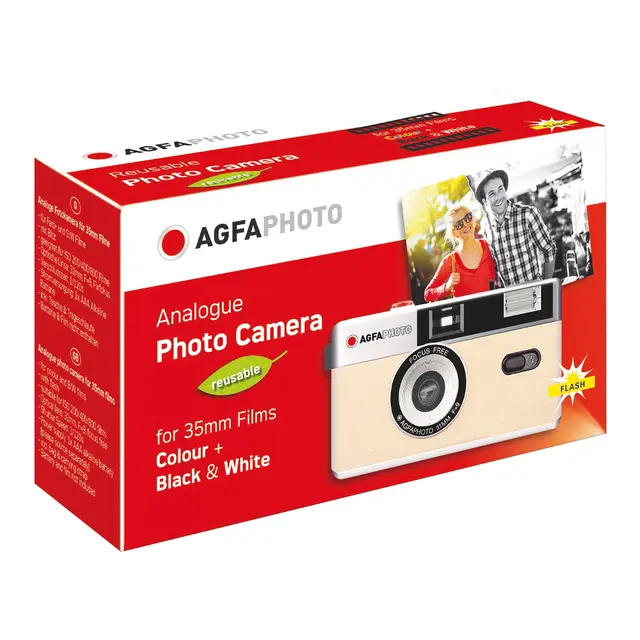 Agfaphoto Reusable Camera 35mm Beige Kompaktkamera for 135mm film 