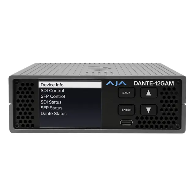 AJA Dante-12GAM 12G-SDI/Dante 32-Channel Embedder/Disembedder 