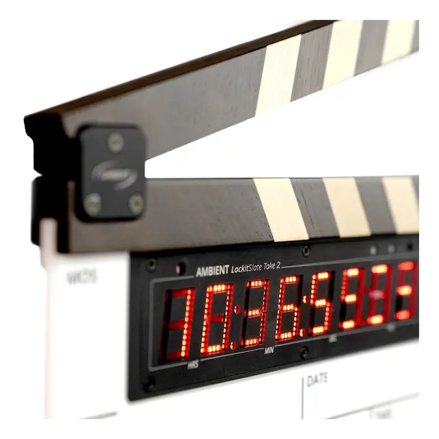 Ambient Recording Lockit Slate Take 2 W Trådløs Timecode Klapper Wood Clapstick 