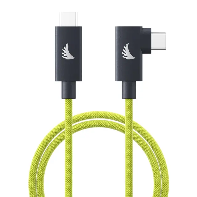Angelbird USB-C 4.0 Solid Flex Lime 2m 2m. Rett til vinklet 