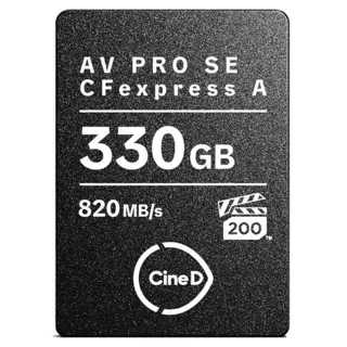 Angelbird CFexpress Type A SE CineD 330GB. Type A. Max R820/W730 MB/s