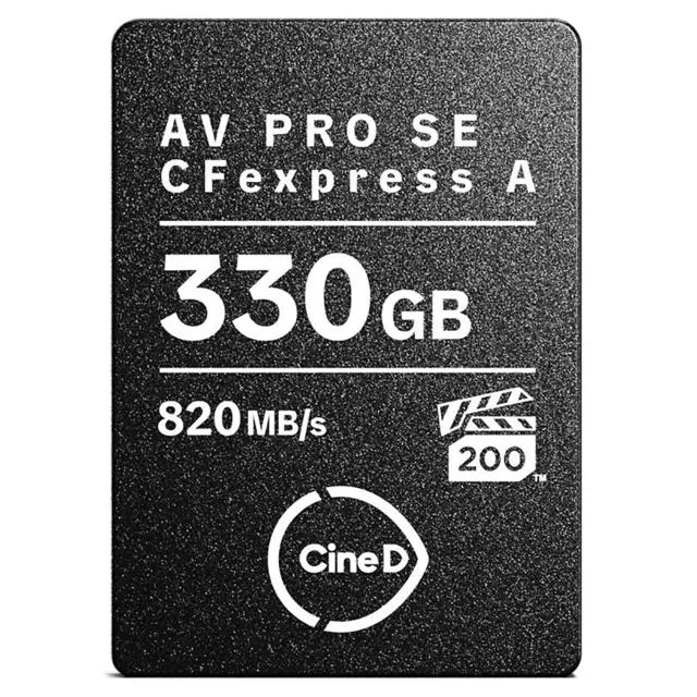 Angelbird CFexpress Type A SE CineD 330GB. Type A. Max R820/W730 MB/s 