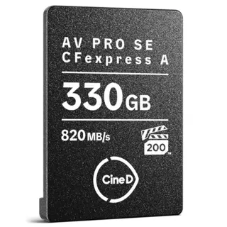 Angelbird CFexpress Type A SE CineD 330GB. Type A. Max R820/W730 MB/s
