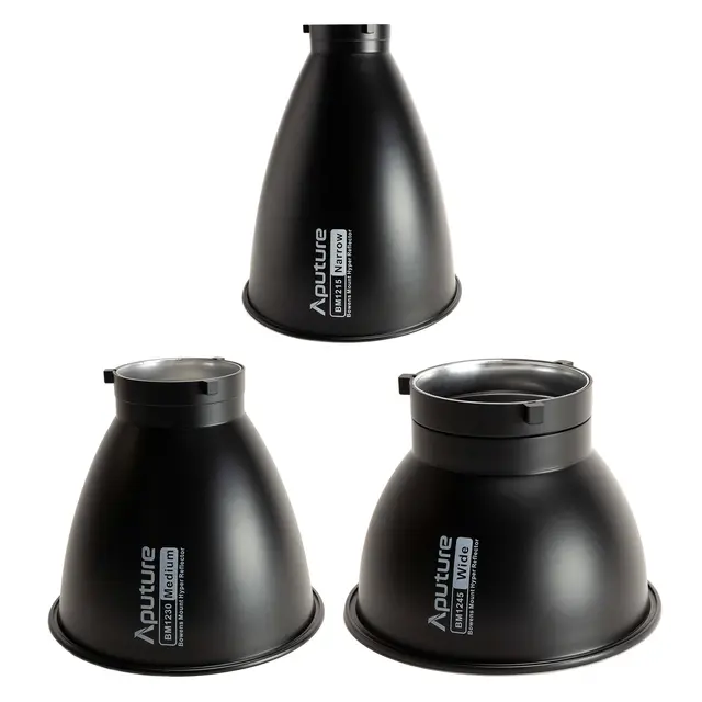 Aputure Bowens Hyper Reflector Kit Wide, Narrow og Medium 