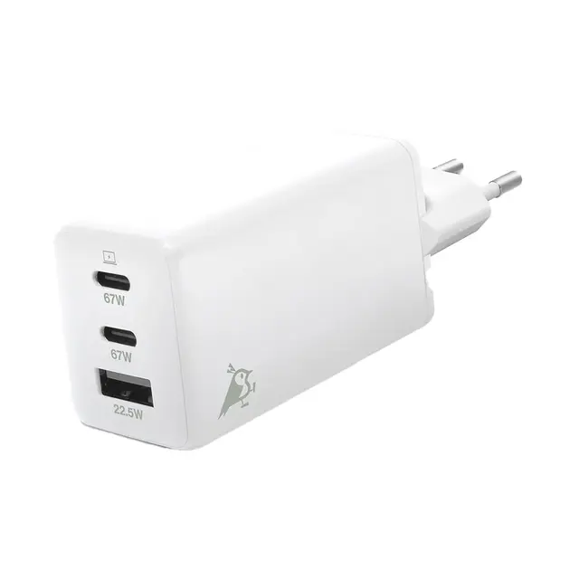 Aqiila Chargebird W3 65W 2xUSB-C/USB-A Wallcharger 