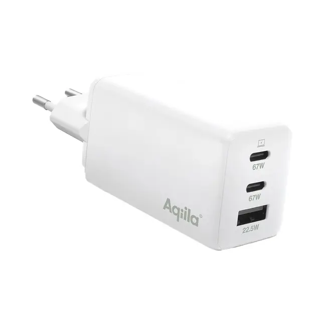 Aqiila Chargebird W3 65W 2xUSB-C/USB-A Wallcharger 