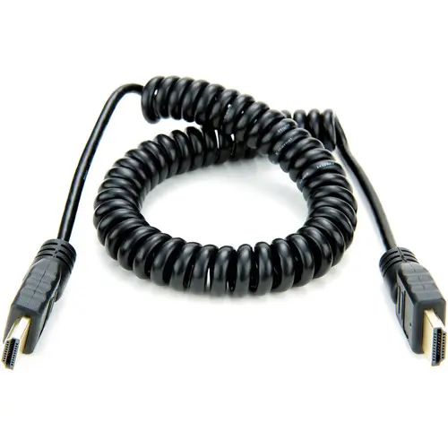 Atomos Coiled full HDMI til HDMI 1.4 50cm-65cm full HDMI til Full HDMI Kabel 