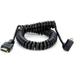 Atomos Coiled right-angle micro HDMI 1.4 50-65cm Micro HDMI til Full HDMI Kabel