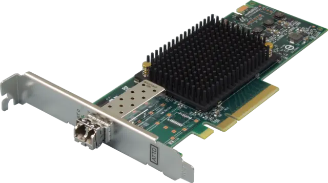 ATTO 32Gb FC 1Ch. PCIe x8 Gen3.0 Optical 1x 32Gb Fiber PCIe inkludert SFP 