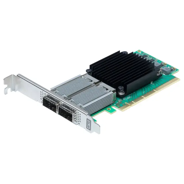 ATTO FastFrame N312 Dual 10/25/40/50/100 SmartNIC x16 PCIe 3.0 LP 2x QSFP28 