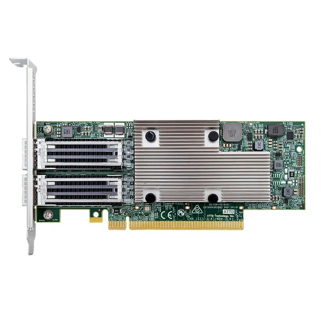 ATTO FastFrame N412 Dual 100GbE SmartNIC x16 PCIe 4.0 Low Profile (QSFP28) 