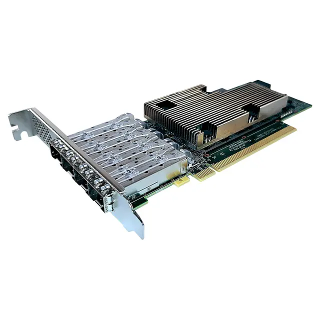 ATTO FastFrame N424 Quad 25GbE SmartNIC x16 PCIe 4.0 Low Profile 4x LC SFP28 
