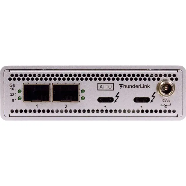 ATTO ThunderLink FC-3322 with Dual 32Gb Thunderbolt 3 til 32Gb Fiber 
