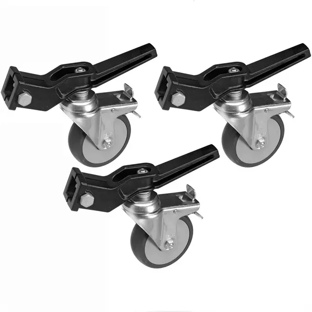 Avenger A9000NB Braked Wheels Set Sort 3stk m/brems 100mm. Til A4050CS stativ 